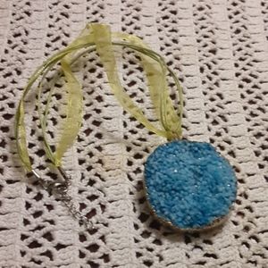 Blue Druzy necklace